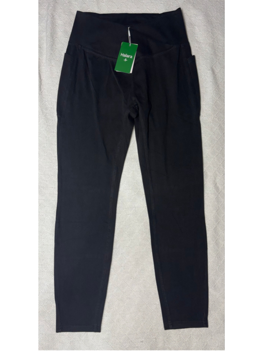Halara Flex Crossover Pocket Washed Denim Leggings Medium NWT